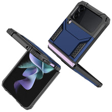 Заредете изображение във визуализатора на галерията – Wozinsky Ring Armor case for Samsung Galaxy Z Flip 4 armored cover magnetic holder ring blue
