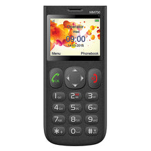 Заредете изображение във визуализатора на галерията – Mobile Phone GSM MAXCOM MM 750 BLACK + medicine organiser (Mon-Sun)
