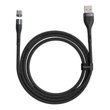 Заредете изображение във визуализатора на галерията – Baseus Zinc magnetic USB cable - USB Type C (charging 3 A / data 480 Mbps) Quick Charge AFC 1 m black
