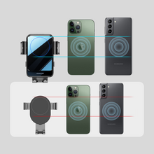 Заредете изображение във визуализатора на галерията – Joyroom induction charger phone holder 15W (dashboard / air vent) black (JR-ZS219)
