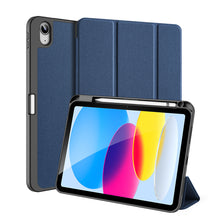 Заредете изображение във визуализатора на галерията – Dux Ducis Domo case iPad 10.9'' 2022 (10 gen.) smart cover stand blue

