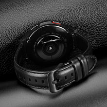 Заредете изображение във визуализатора на галерията – Dux Ducis Leather Strap Strap For Samsung Galaxy Watch / Huawei Watch / Honor Watch (20mm band) Leather Wristband Black (Business Version)
