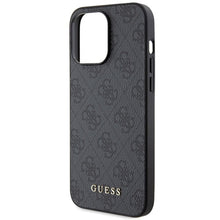 Заредете изображение във визуализатора на галерията – Original faceplate case GUESS GUHCP15LG4GFGR for iPhone 15 PRO (4G Metal Logo / grey)
