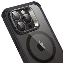Заредете изображение във визуализатора на галерията – ESR Armor Tough Kickstand Halolock Case with MagSafe for iPhone 15 Pro - Transparent &amp; Black
