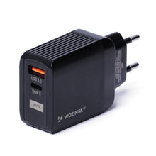 Заредете изображение във визуализатора на галерията – Wozinsky USB charger with 2 ports (USB, USB C) 20 W black
