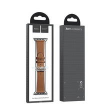 Заредете изображение във визуализатора на галерията – HOCO strap for Apple Watch 38/40/41mm Elegant leather WA17 brown
