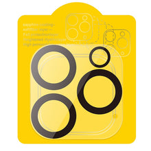 Заредете изображение във визуализатора на галерията – Hoco camera lens tempered glass for iphone 13 / 13 mini black (g13) 25pcs/set - TopMag
