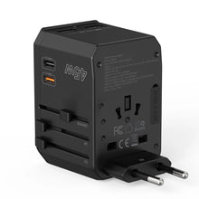 Заредете изображение във визуализатора на галерията – Choetech PD6045 USB-C USB-A 45W GaN Travel Charger with US EU UK AU Plugs - Black
