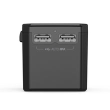 Заредете изображение във визуализатора на галерията – Choetech PD6045 USB-C USB-A 45W GaN Travel Charger with US EU UK AU Plugs - Black
