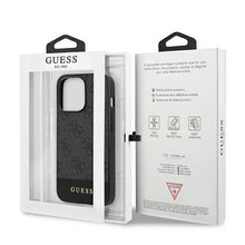Заредете изображение във визуализатора на галерията – Guess GUHCP13LG4GLGR iPhone 13 Pro / 13 6,1" szary/grey hardcase 4G Stripe Collection
