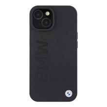 Заредете изображение във визуализатора на галерията – Original Case BMW Magsafe Signature Logo Imprint BMHMP15SSLLBK for Iphone 15 black
