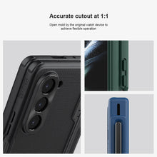 Заредете изображение във визуализатора на галерията – Nillkin Super Frosted Shield Fold Case for Samsung Galaxy Z Fold 5 5G green (pen holder)
