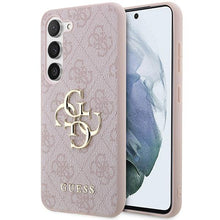 Заредете изображение във визуализатора на галерията – Guess GUHCS23M4GMGPI S23+ S916 pink/pink hardcase 4G Big Metal Logo
