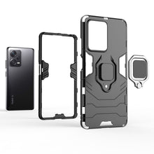 Заредете изображение във визуализатора на галерията – Ring Armor case for Xiaomi Redmi Note 12 Pro+ armored cover magnetic holder ring black
