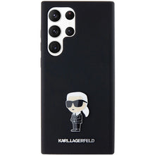 Заредете изображение във визуализатора на галерията – Karl Lagerfeld Silicone Ikonik Metal Pin case for Samsung Galaxy S23 Ultra - black
