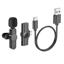 Заредете изображение във визуализатора на галерията – Borofone Lavalier wireless microphone BFK12 Trophy Typ C black
