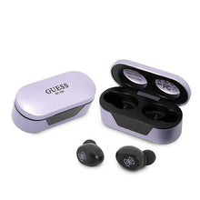 Заредете изображение във визуализатора на галерията – Guess GUTWST31EU TWS Bluetooth headphones + docking station purple/purple
