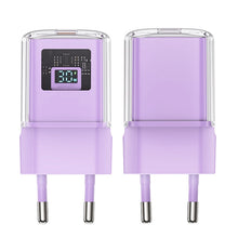 Заредете изображение във визуализатора на галерията – Acefast A53 PD 30W GaN USB-C charger with display - purple
