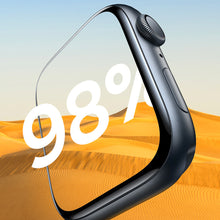 Заредете изображение във визуализатора на галерията – Baseus Crystal Tempered Glass Film for Apple Watch 7 41mm full screen with frame black (1 pcs.) + cleaning kit / foil applicator / squeegee (spatula)
