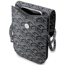 Заредете изображение във визуализатора на галерията – Original GUESS Handbag GCube Stripe GUWBHGCFSEK black
