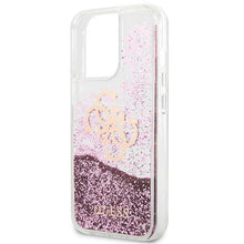 Заредете изображение във визуализатора на галерията – Guess GUHCP13LLG4GPI iPhone 13 Pro / 13 6,1" różowy/pink hardcase 4G Big Liquid Glitter
