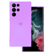 Заредете изображение във визуализатора на галерията – Vennus Silicone Heart Case for Samsung Galaxy S22 Ultra design 1 purple
