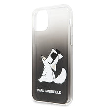 Заредете изображение във визуализатора на галерията – Original Pouch KARL LAGERFELD - Choupette Fun Hard Case  KLHCN61CFNRCBK - Iphone 11 Black design 1
