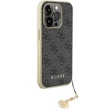 Заредете изображение във визуализатора на галерията – Guess GUHCP15LGF4GGR iPhone 15 Pro 6.1" gray/gray hardcase 4G Charms Collection
