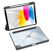 Заредете изображение във визуализатора на галерията – Dux Ducis Toby case for iPad 10.9'' 2022 (10 gen.) cover with space for Apple Pencil stylus smart cover stand black

