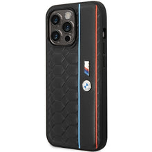 Заредете изображение във визуализатора на галерията – Original Case BMW M Edition Hexo Pattern hardcase BMHCP14X22PGVK for Iphone 14 Pro Max Black
