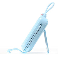 Заредете изображение във визуализатора на галерията – Joyroom power bank with USB C and Lightning cables and stand Cutie Series 10000mAh 22.5W blue (JR-L008)
