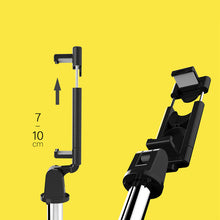 Заредете изображение във визуализатора на галерията – Selfie Stick - with detachable bluetooth remote control and tripod - K07 BLACK
