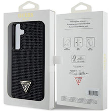 Заредете изображение във визуализатора на галерията – Guess Rhinestone Triangle case for Samsung Galaxy S24+ - black
