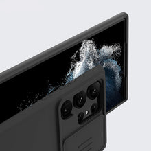 Заредете изображение във визуализатора на галерията – Nillkin CamShield Silky Magnetic Case for Samsung Galaxy S23 Ultra Cover with MagSafe with Camera Cover Black
