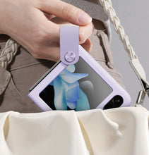 Заредете изображение във визуализатора на галерията – Nillkin Flex Flip Case with Hanger and Stand for Samsung Galaxy Z Flip 5 - Peach
