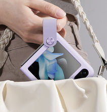 Заредете изображение във визуализатора на галерията – Nillkin Flex Flip Case with Hanger and Stand for Samsung Galaxy Z Flip 5 - Purple
