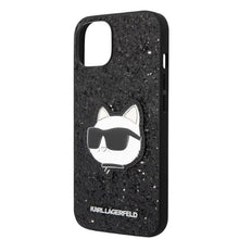 Заредете изображение във визуализатора на галерията – Karl Lagerfeld KLHCP14MG2CPK iPhone 14 Plus 6.7" black/black hardcase Glitter Choupette Patch
