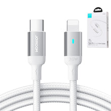 Заредете изображение във визуализатора на галерията – Joyroom cable USB C - Lightning 20W A10 Series 1.2 m white (S-CL020A10)
