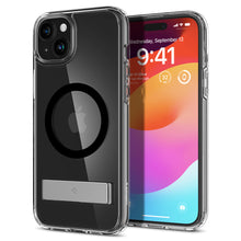 Заредете изображение във визуализатора на галерията – Spigen Ultra Hybrid S MagSafe case with stand for iPhone 15 - black
