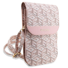 Заредете изображение във визуализатора на галерията – Original GUESS Handbag GCube Stripe GUWBHGCFSEP pink
