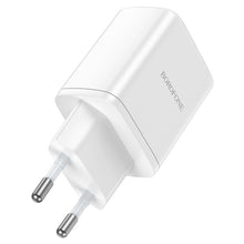 Заредете изображение във визуализатора на галерията – Borofone Wall charger BN9 Reacher - 2xType C - QC 3.0 PD 35W white
