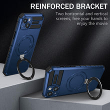 Заредете изображение във визуализатора на галерията – Tel Protect Armor Magsafe Metal Ring Case for Iphone 15 Plus blue
