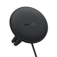 Заредете изображение във визуализатора на галерията – Baseus wireless car charger with MagSafe 15W holder for air vent + USB-A 25W black (CW01)
