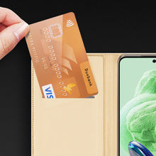 Заредете изображение във визуализатора на галерията – Dux Ducis Skin Pro Case For Xiaomi Redmi Note 12 Pro / Poco X5 Pro 5G Cover Flip Card Wallet Stand Blue
