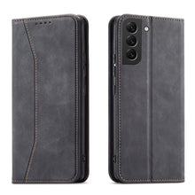 Заредете изображение във визуализатора на галерията – Magnet Fancy Case for Samsung Galaxy S23 Ultra flip cover wallet stand black
