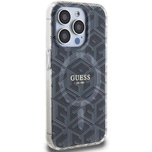 Заредете изображение във визуализатора на галерията – Original faceplate case GUESS GUHMP15LHGCUSTGK for iPhone 15 Pro (Magsafe / IML GCUBE / black)
