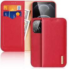 Заредете изображение във визуализатора на галерията – DUX DUCIS Hivo - Leather Wallet Case for Apple iPhone 13 Pro czerwone
