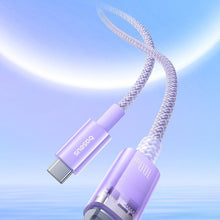 Заредете изображение във визуализатора на галерията – BASEUS cabel Type C to Type C Explorer Fast Charging 100W 1m nebula purple P10319703221-01 / CB000043
