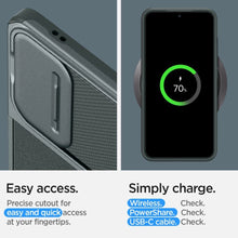 Заредете изображение във визуализатора на галерията – Spigen Optik Armor case for Samsung Galaxy S24 - dark green
