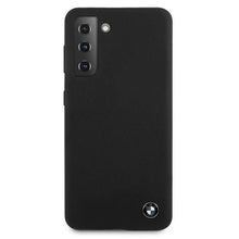 Заредете изображение във визуализатора на галерията – Etui BMW BMHCS21SSILBK S21 G991 czarny/black hardcase Silicone Signature
